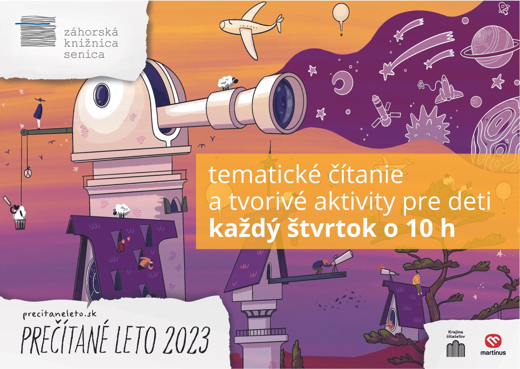 Deti, nezabudnite: Každý štvrtok počas prázdnin na vás čaká Prečítané leto 2023!